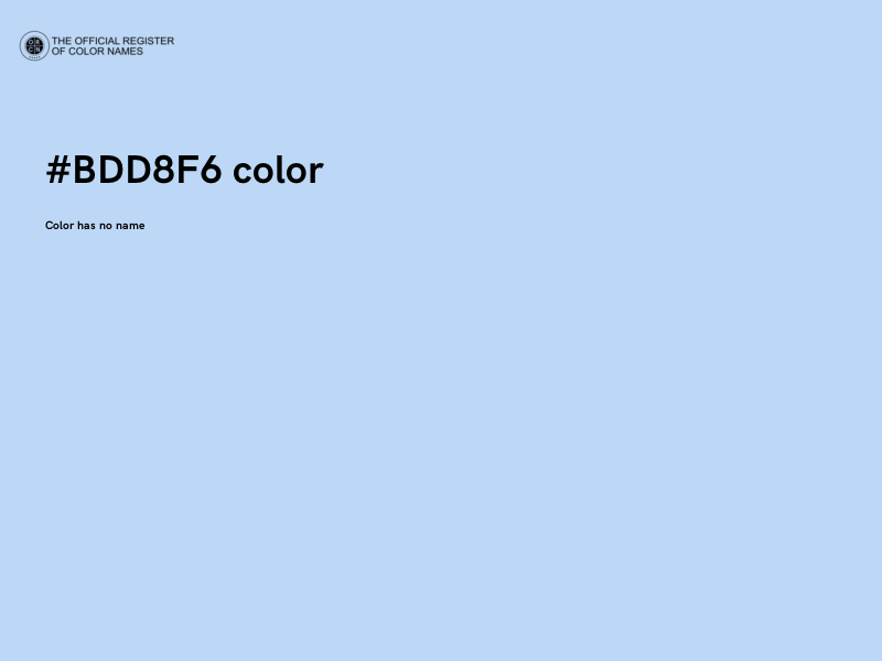 #BDD8F6 color image