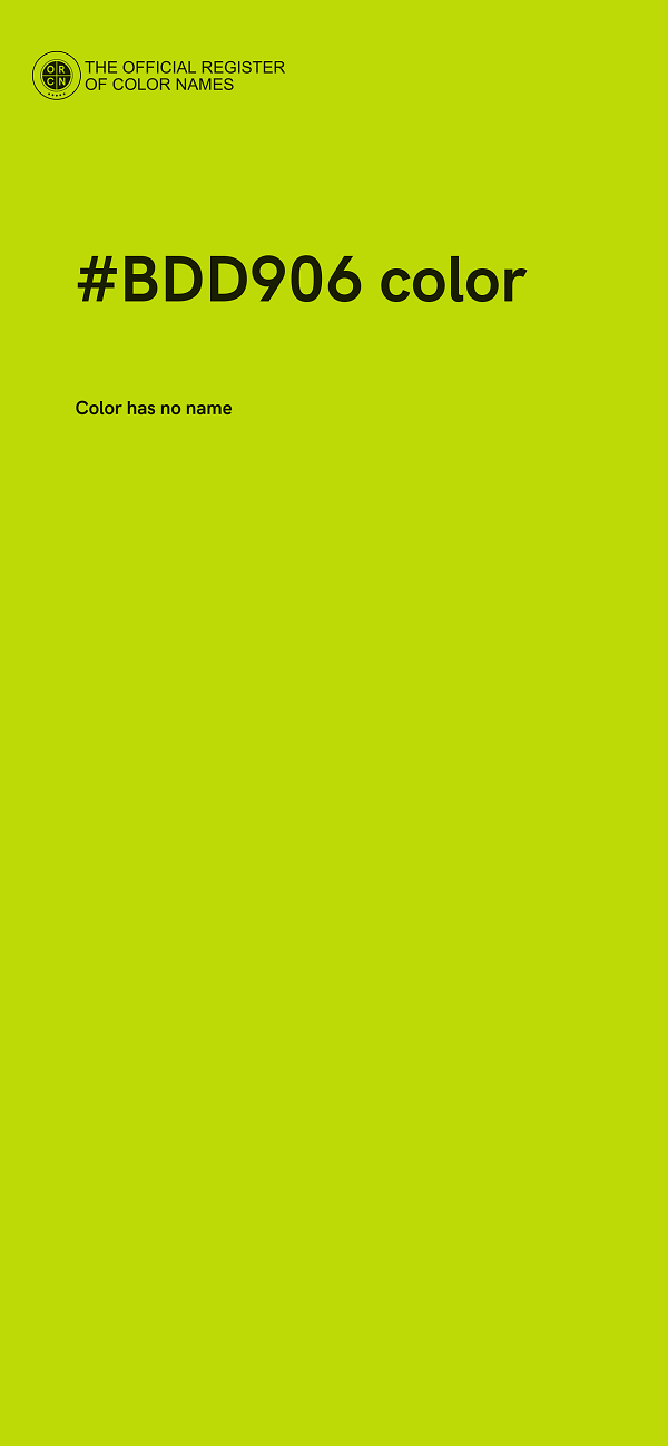 #BDD906 color image