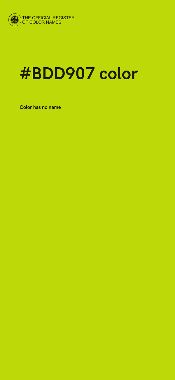 #BDD907 color image