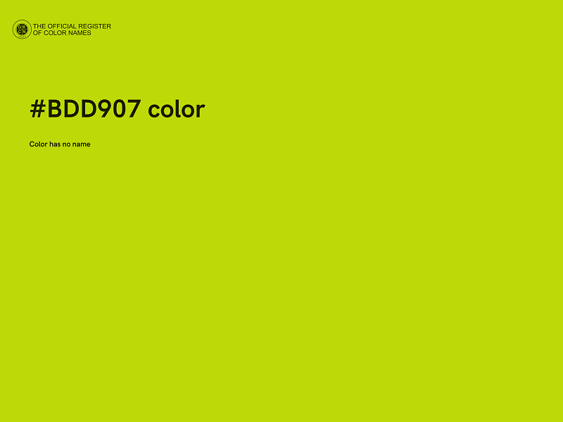 #BDD907 color image