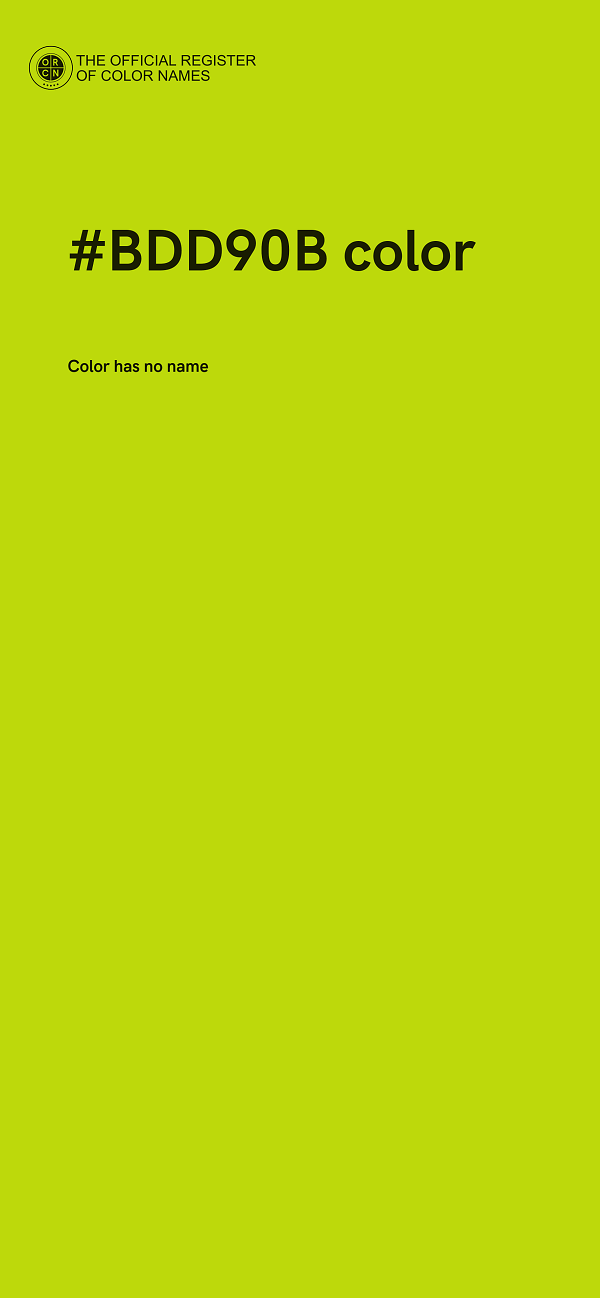#BDD90B color image