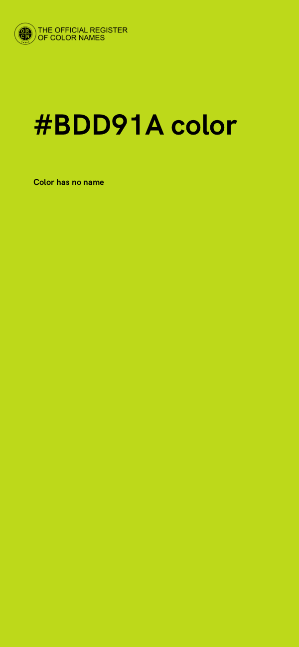 #BDD91A color image
