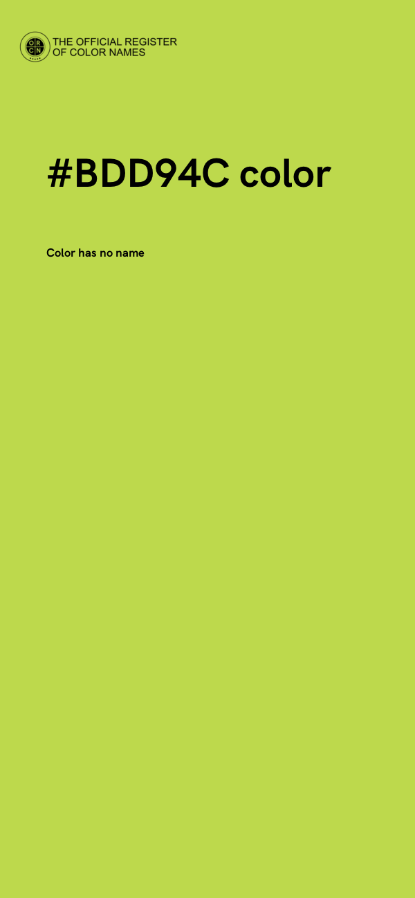 #BDD94C color image