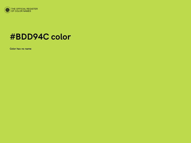 #BDD94C color image