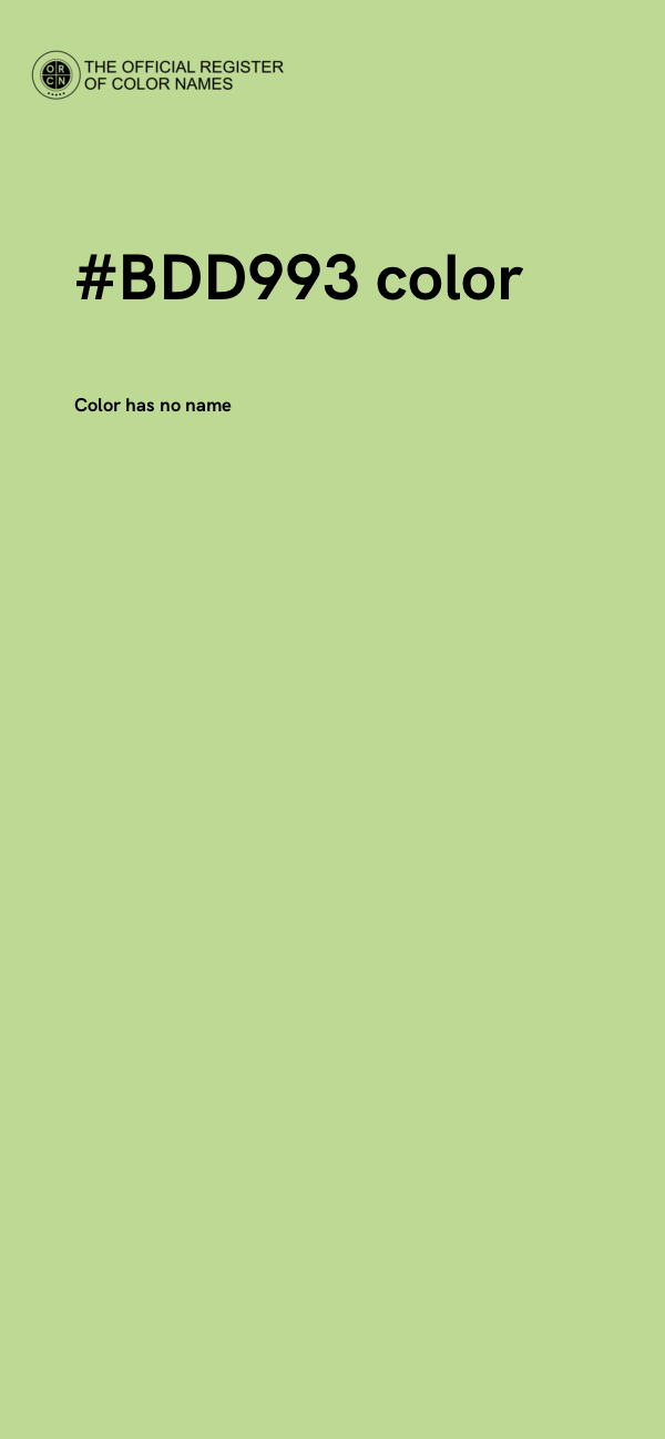 #BDD993 color image