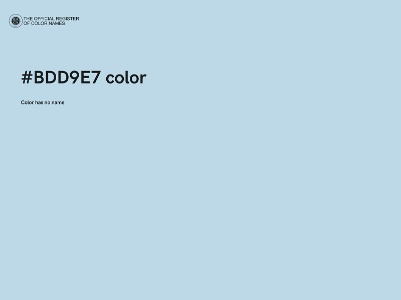 #BDD9E7 color image