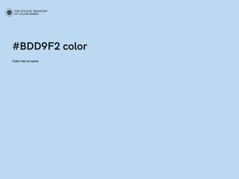 #BDD9F2 color image