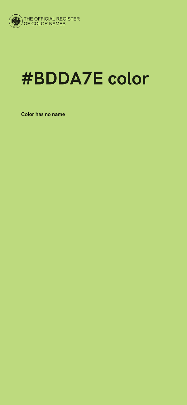 #BDDA7E color image