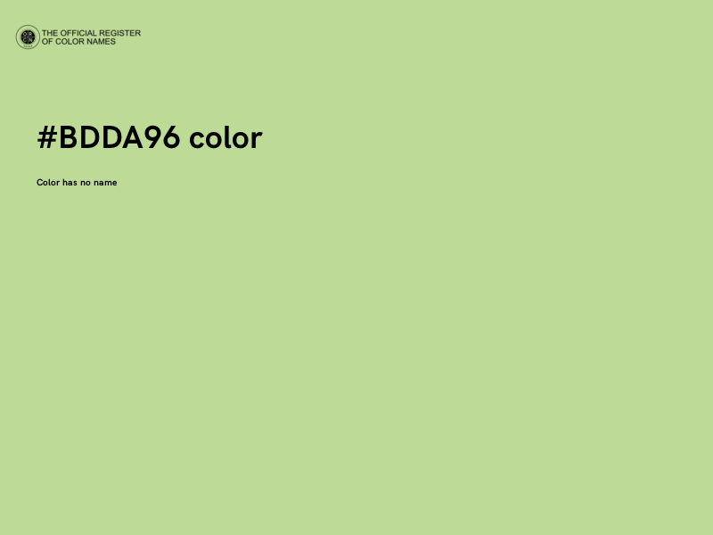 #BDDA96 color image