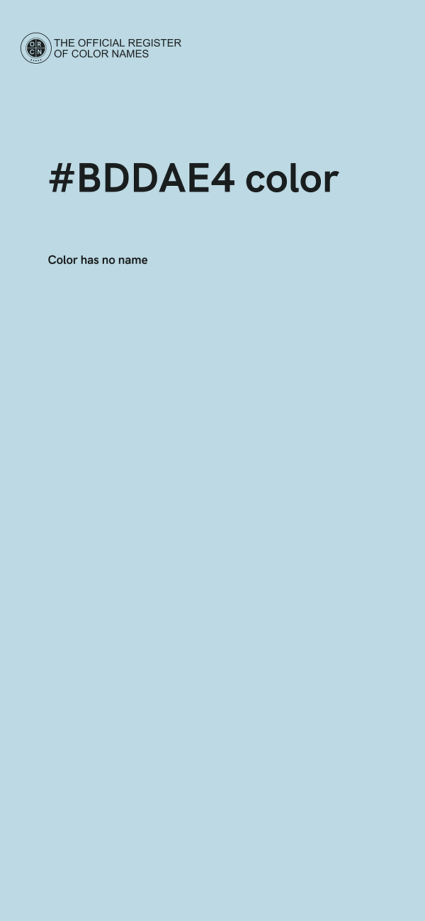 #BDDAE4 color image