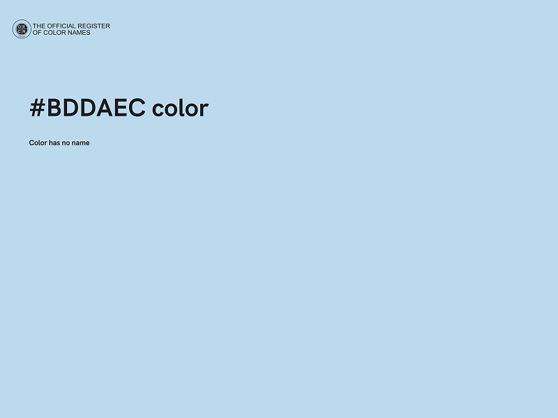 #BDDAEC color image