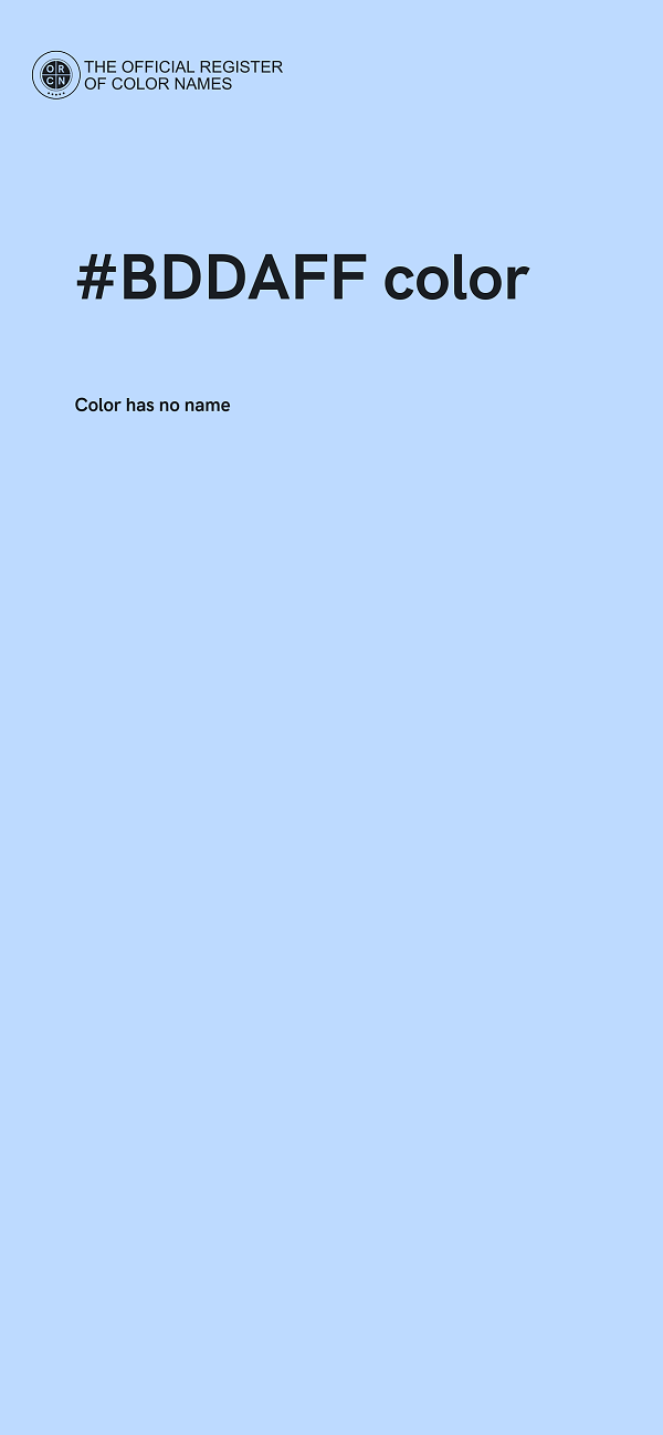 #BDDAFF color image