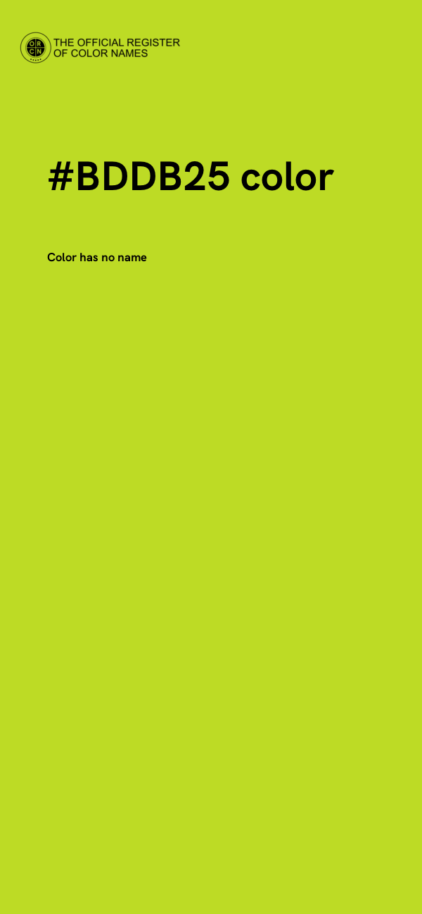 #BDDB25 color image