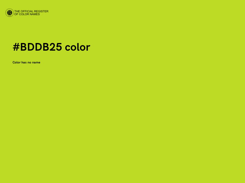 #BDDB25 color image