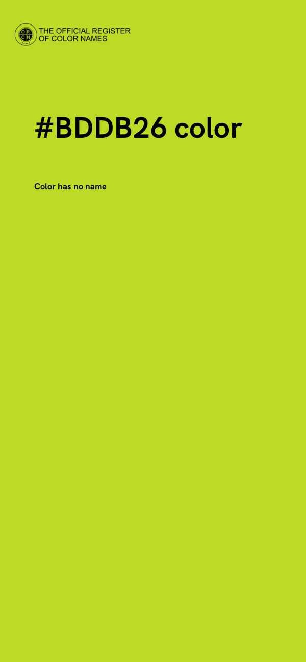 #BDDB26 color image