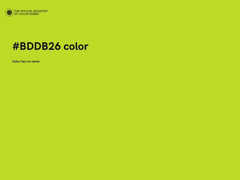 #BDDB26 color image