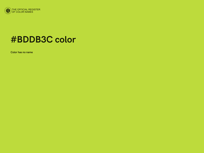 #BDDB3C color image