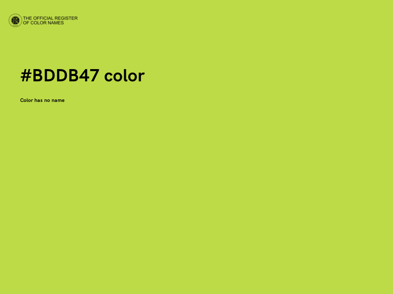 #BDDB47 color image
