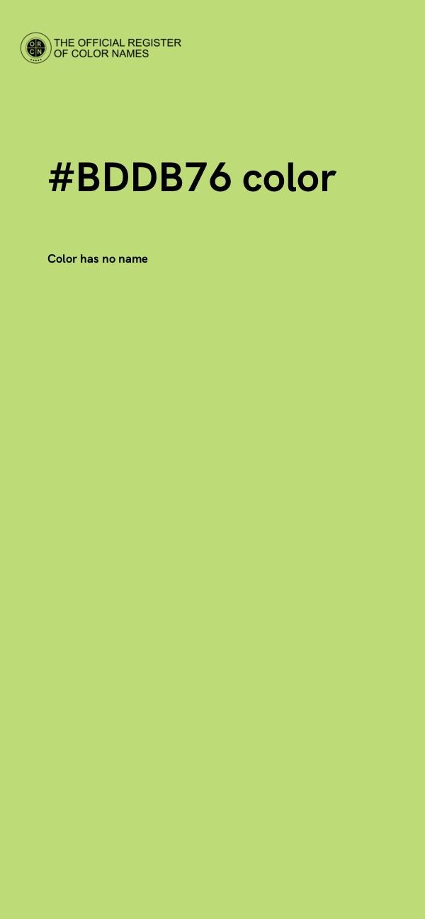 #BDDB76 color image