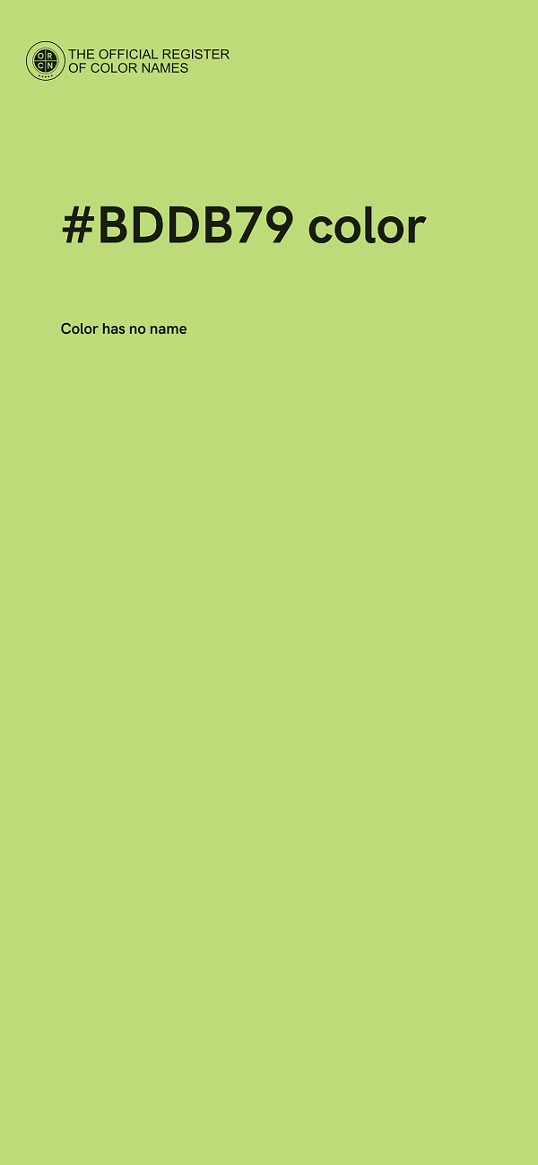#BDDB79 color image