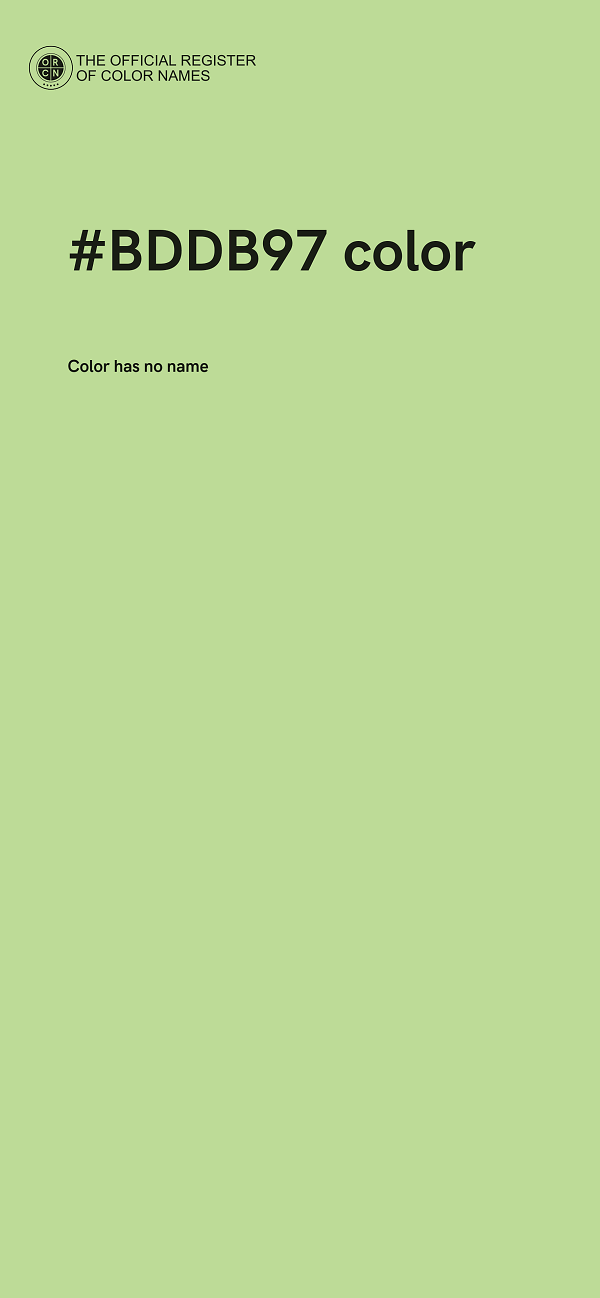 #BDDB97 color image