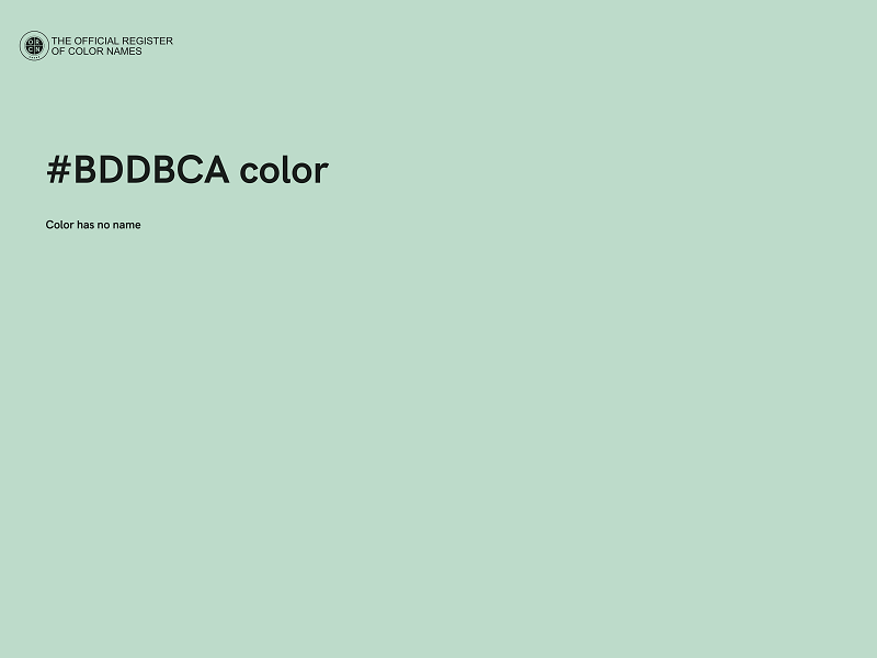 #BDDBCA color image