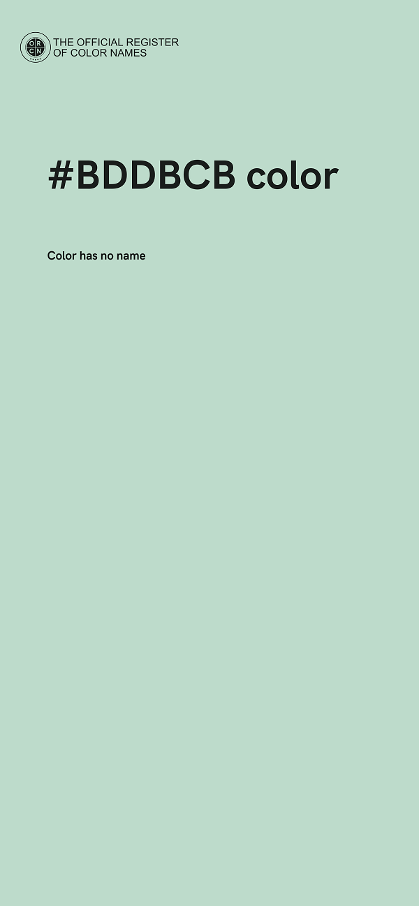 #BDDBCB color image