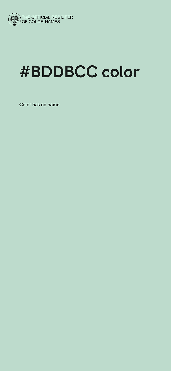 #BDDBCC color image