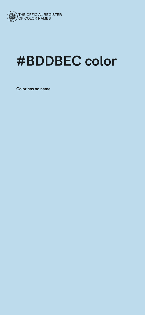 #BDDBEC color image