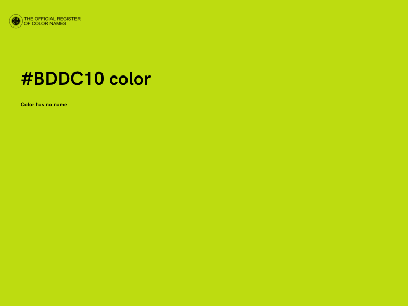 #BDDC10 color image