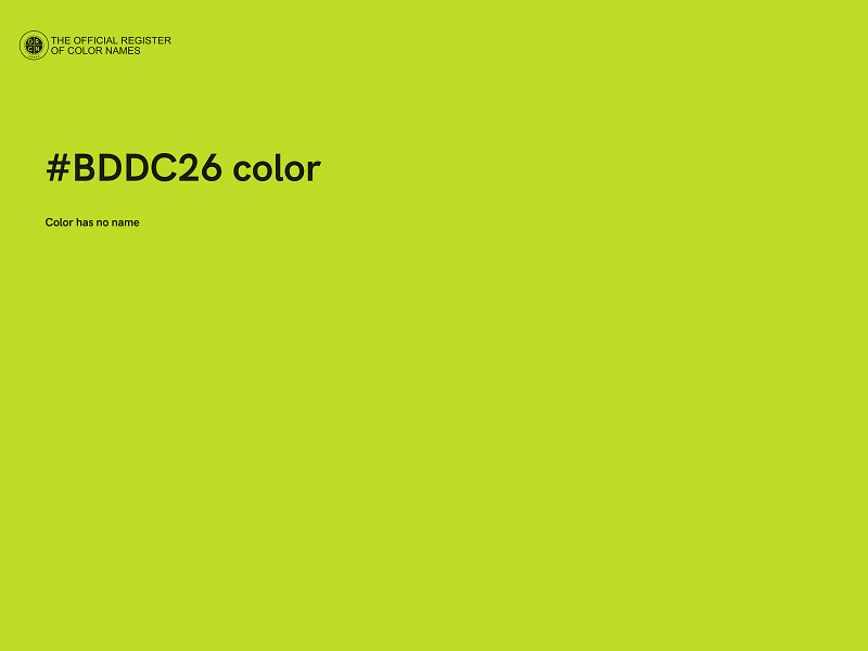 #BDDC26 color image