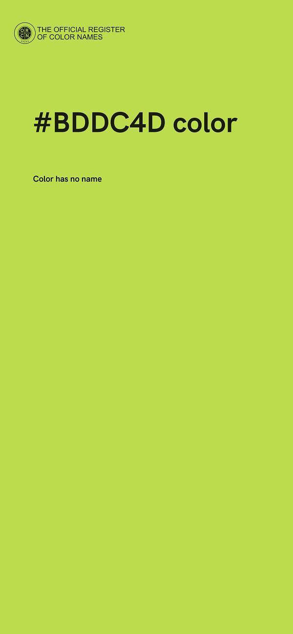 #BDDC4D color image