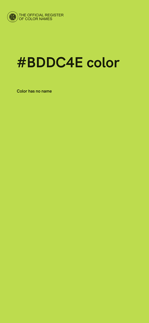 #BDDC4E color image