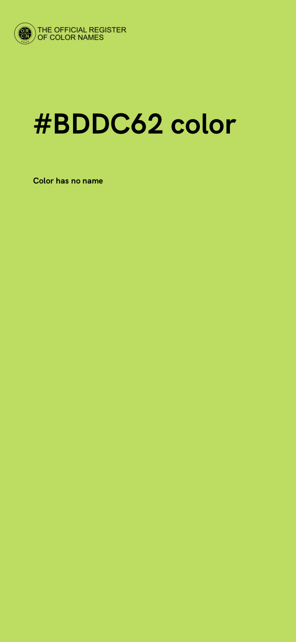 #BDDC62 color image