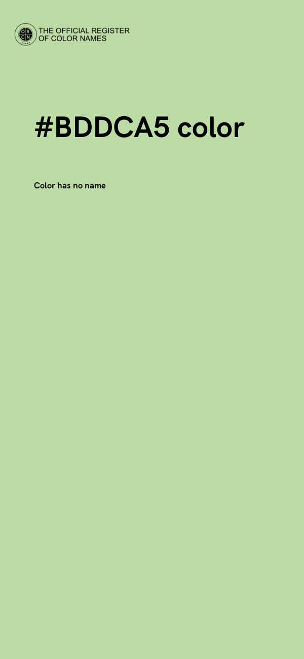 #BDDCA5 color image