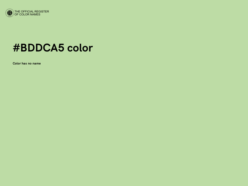 #BDDCA5 color image