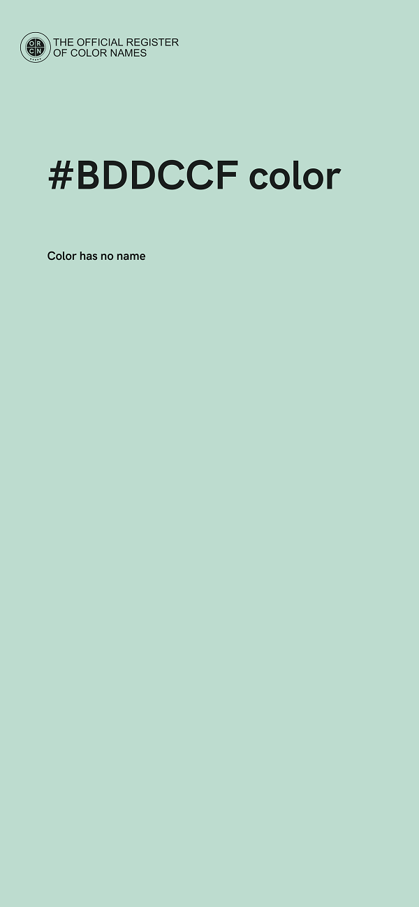 #BDDCCF color image