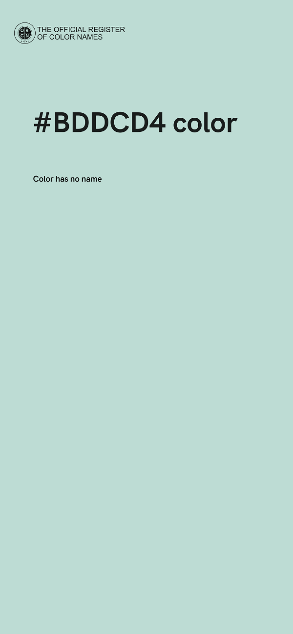 #BDDCD4 color image