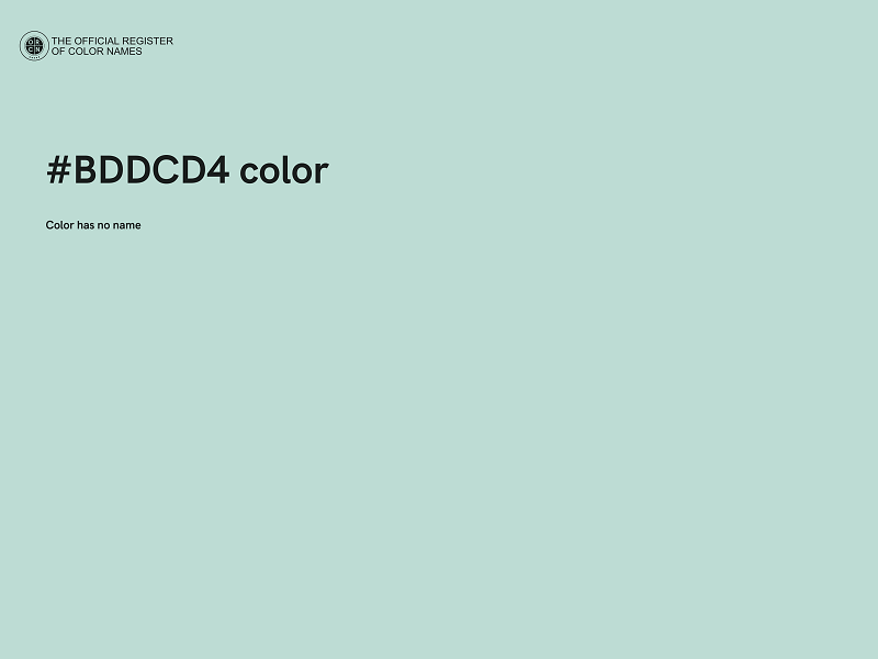 #BDDCD4 color image