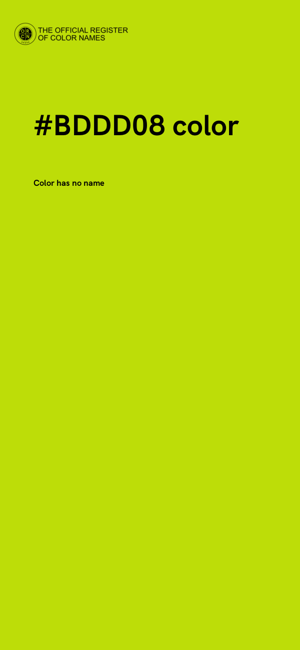 #BDDD08 color image
