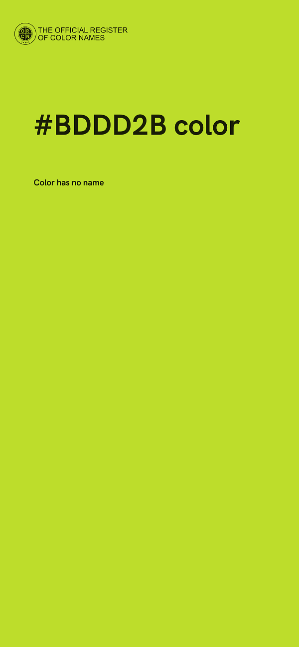 #BDDD2B color image