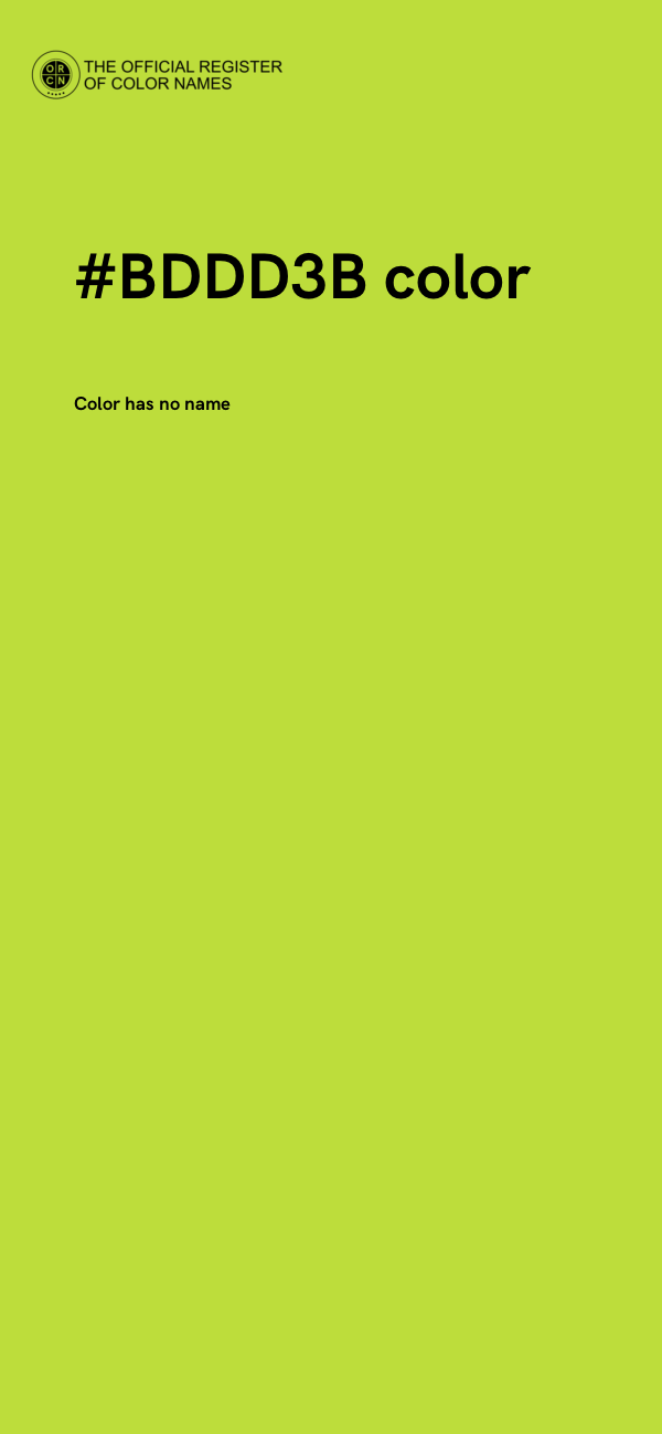 #BDDD3B color image