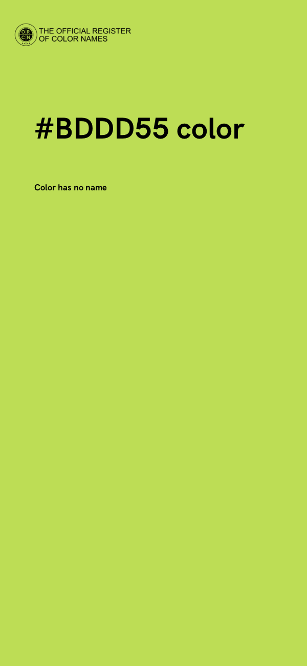 #BDDD55 color image