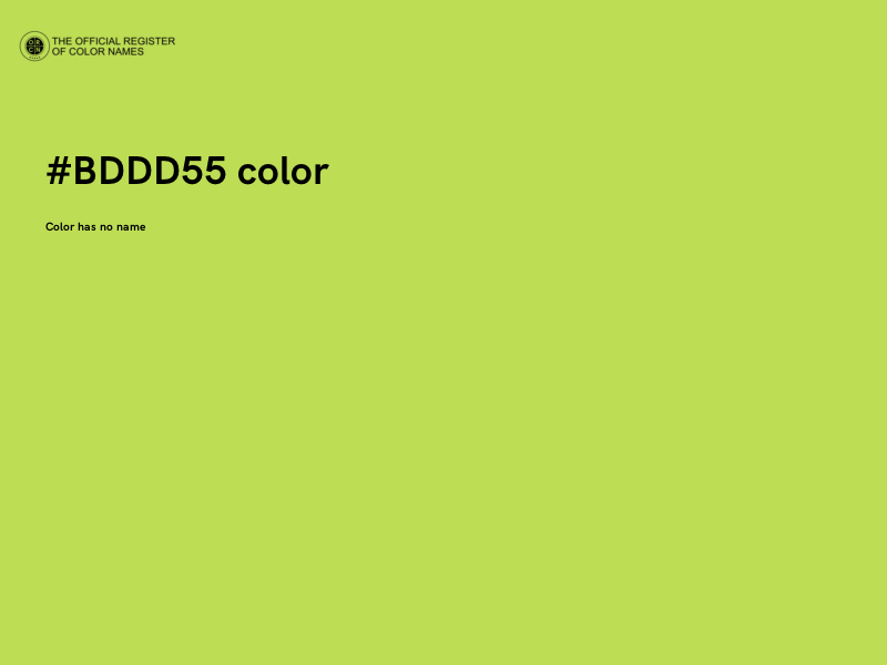#BDDD55 color image