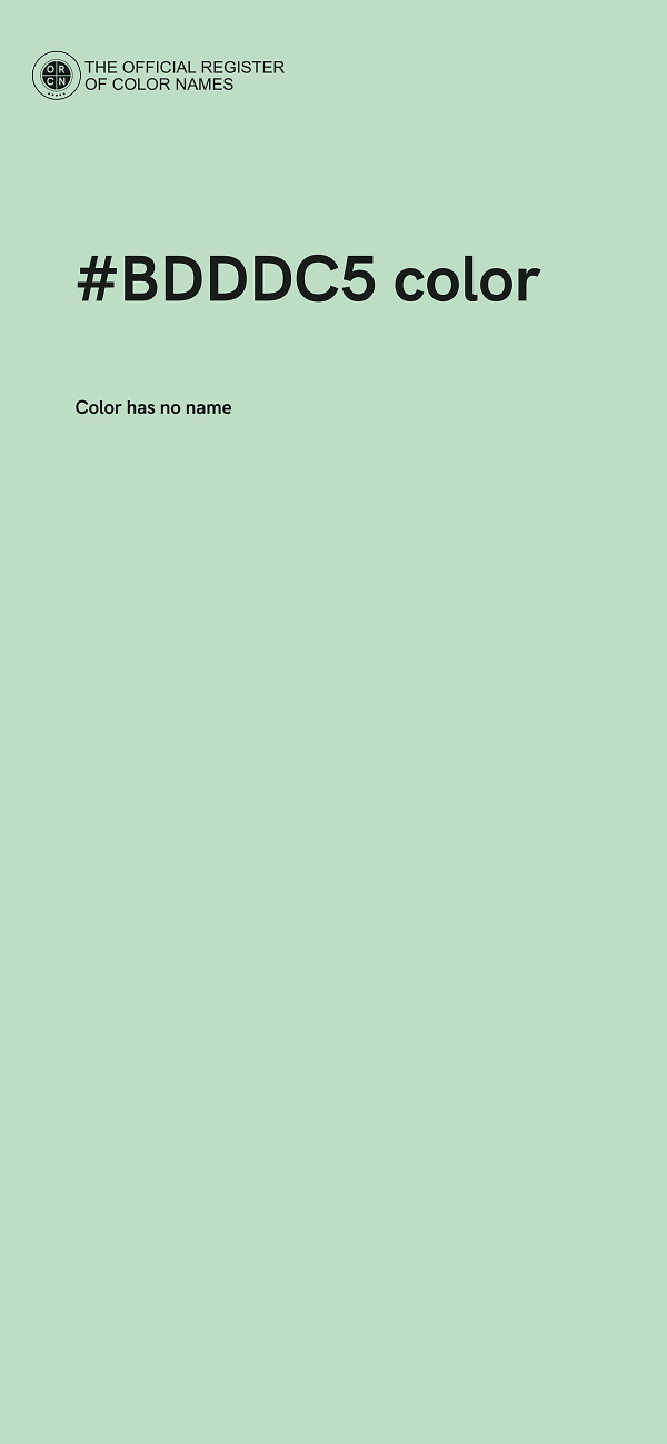 #BDDDC5 color image