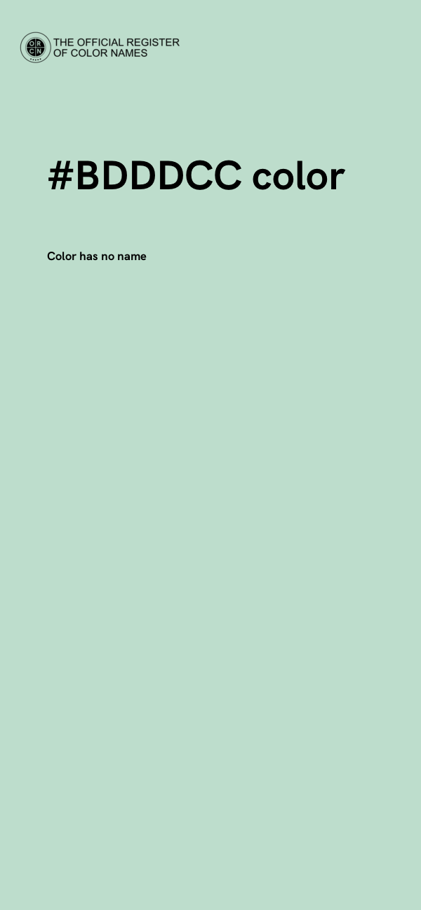 #BDDDCC color image