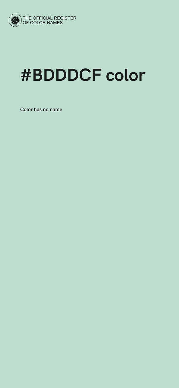 #BDDDCF color image