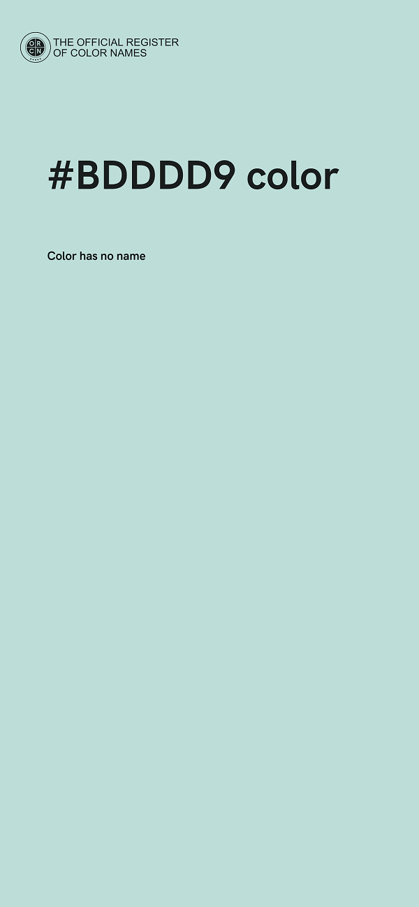 #BDDDD9 color image
