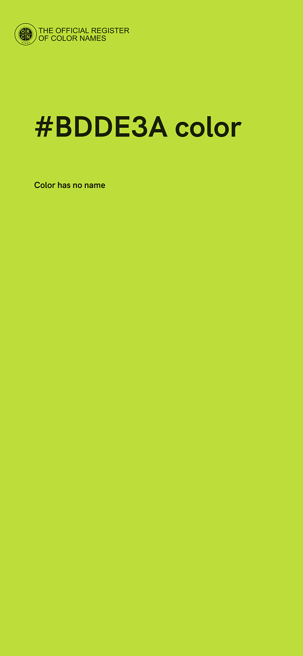 #BDDE3A color image