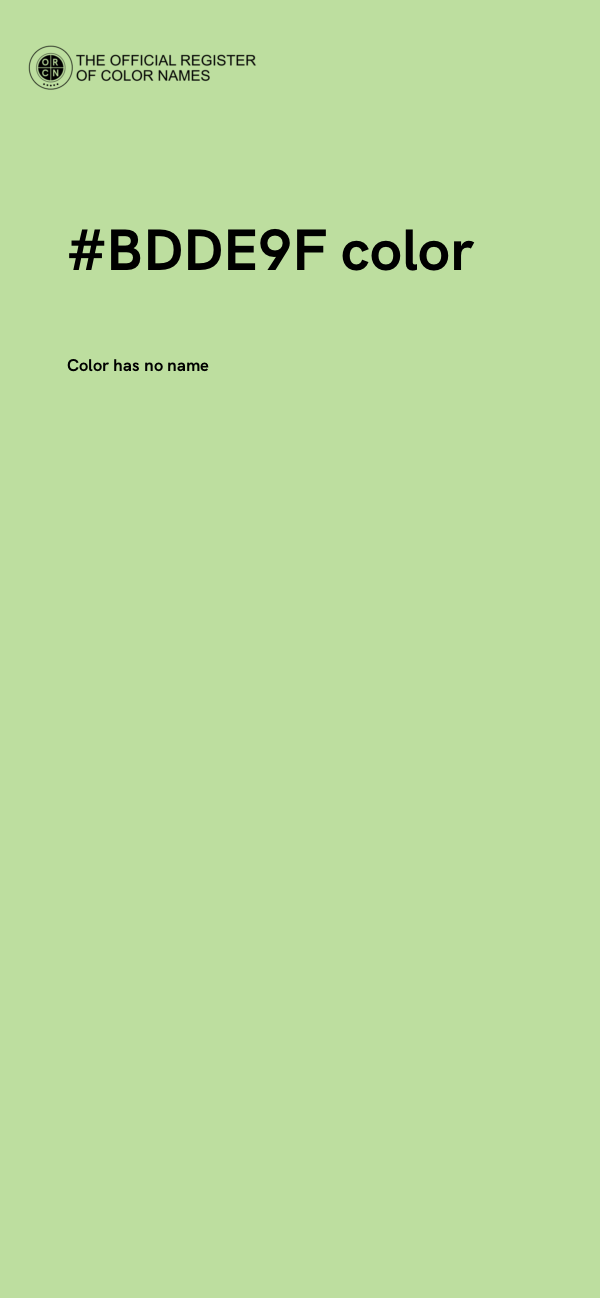 #BDDE9F color image